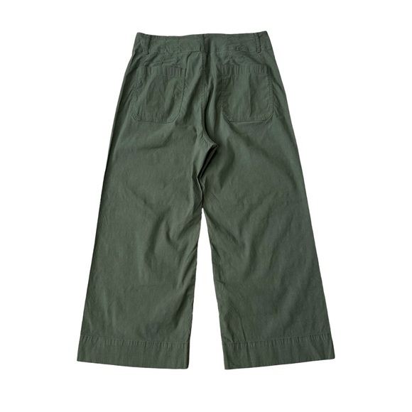 Anthropologie MAEVE The Colette Green Wide Leg Cropped Hi Rise Pants - Picture 5 of 10